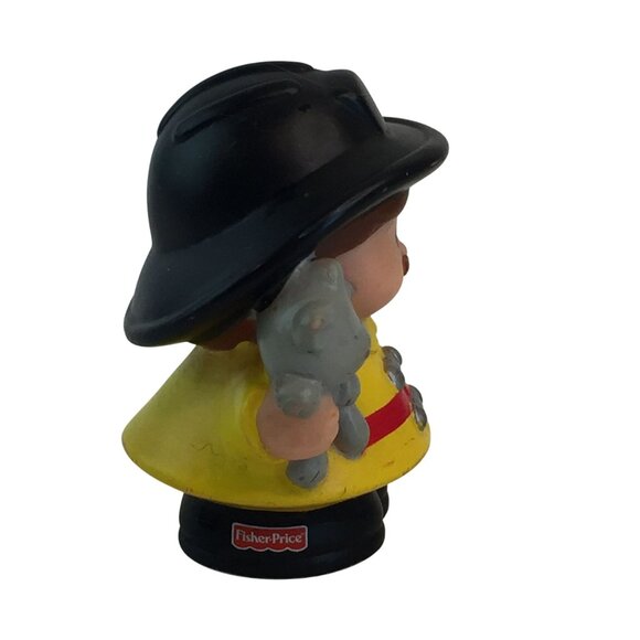 Fisher Price Little People Figures Two Fire Fighters with Kitty Train Conductor - Picture 9 of 13